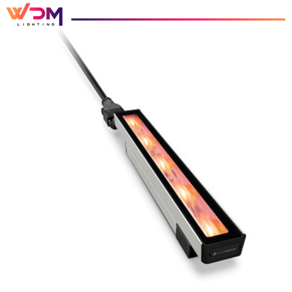 1' RGBA Graze Compact Powercore Low Power LED fixture, from wiedamark.com, offering energy-efficient, vibrant RGBA color mixing for precise linear lighting in architectural and outdoor applications.